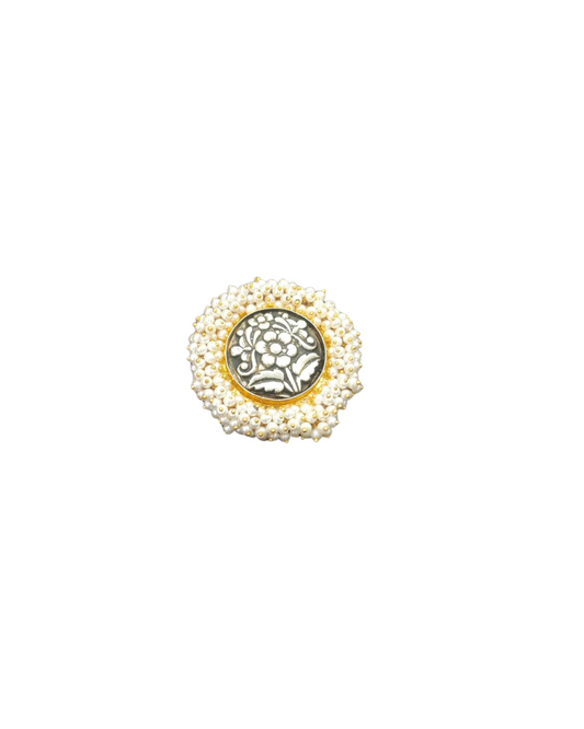 Brass Peal Ring - Adjustable