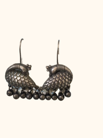Bronze Peacock Earring